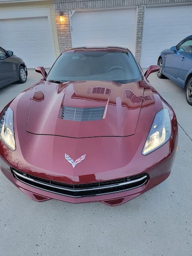 Maroon Corvette Ceramic Coating Wenatchee